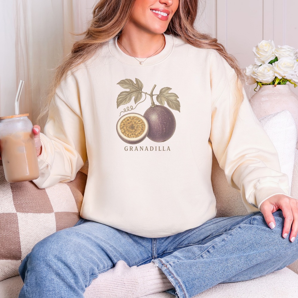 Granadilla Halved on the Vine Botanical Sweatshirt